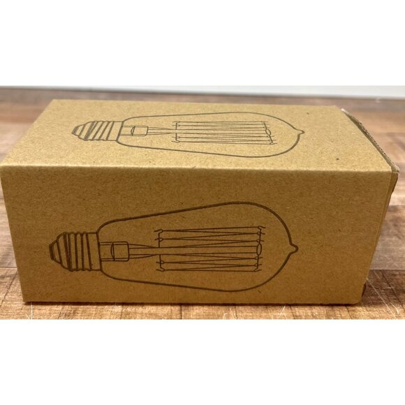 ST64 Clear 60W E26 Edison Style Light Bulb 110-120V Warm Glow Yellow - Picture 2 of 2